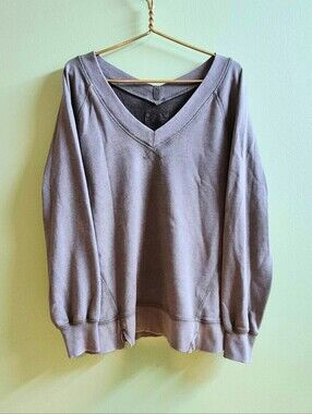 Aerie Cozy Oversized V-Neck Pullover Sweatshirt